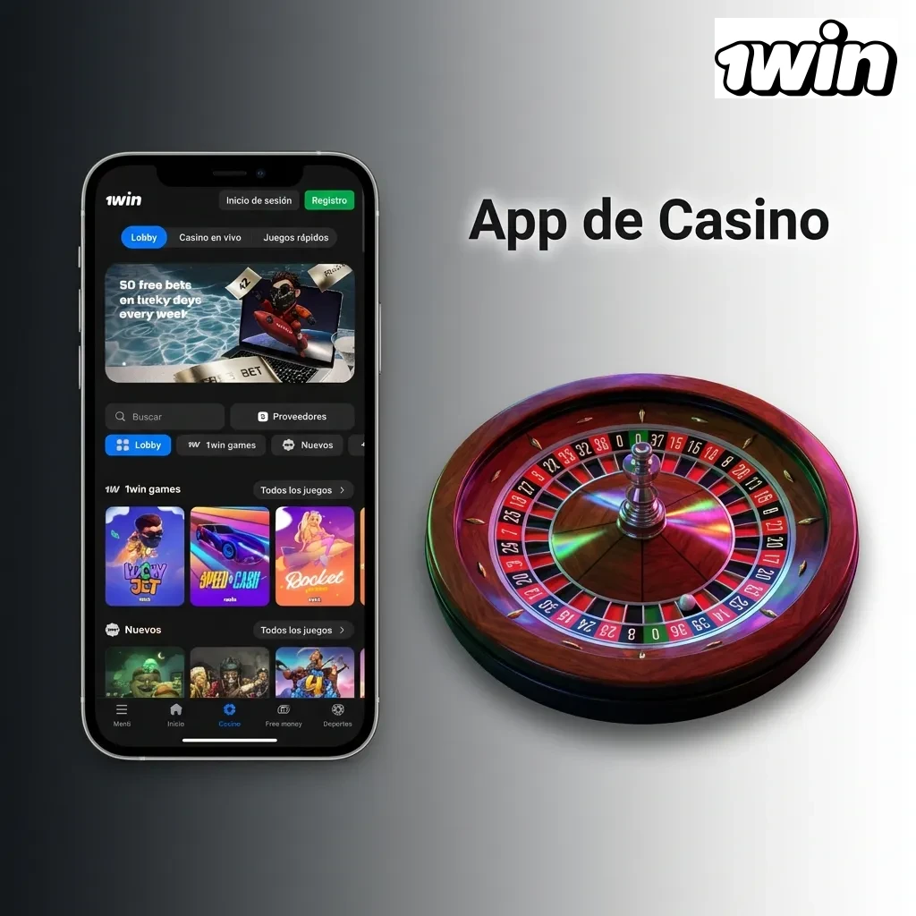 Casino app interface showing live dealer games, slots, and table games with easy navigation between betting options