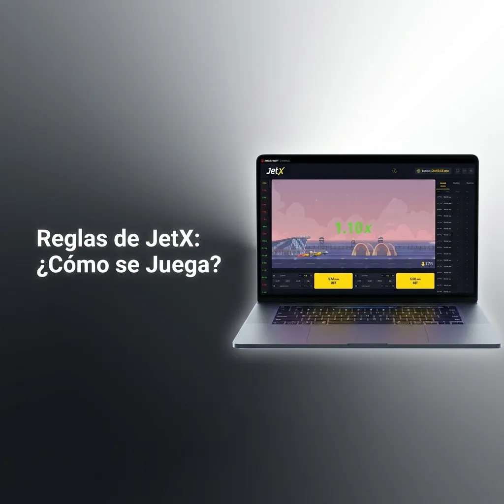 Avión despegando con multiplicador en pantalla en el juego JetX, mostrando mecánica de apuesta y retiro en tiempo real