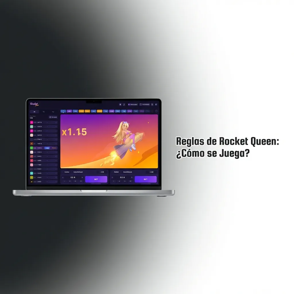 Pantalla de juego Rocket Queen mostrando multiplicador en aumento y botón de retiro antes del despegue