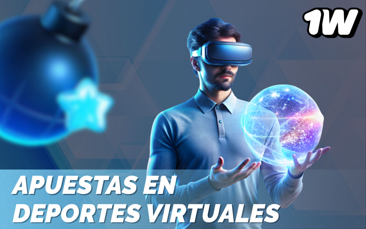 Pantalla de computadora mostrando simulación 3D de deportes virtuales con gráficos de fútbol y carreras
