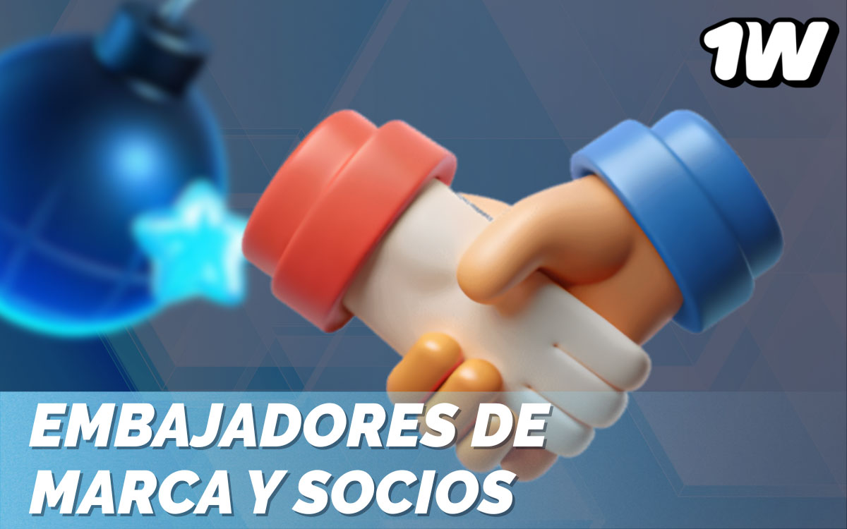 1win brand ambassadors including Neymar Jr and partnerships with UFC, ESL Gaming, and Club América promotional logos